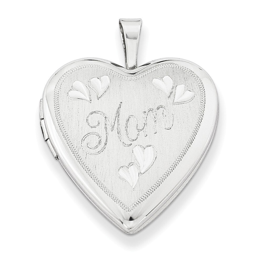 mom heart locket necklace