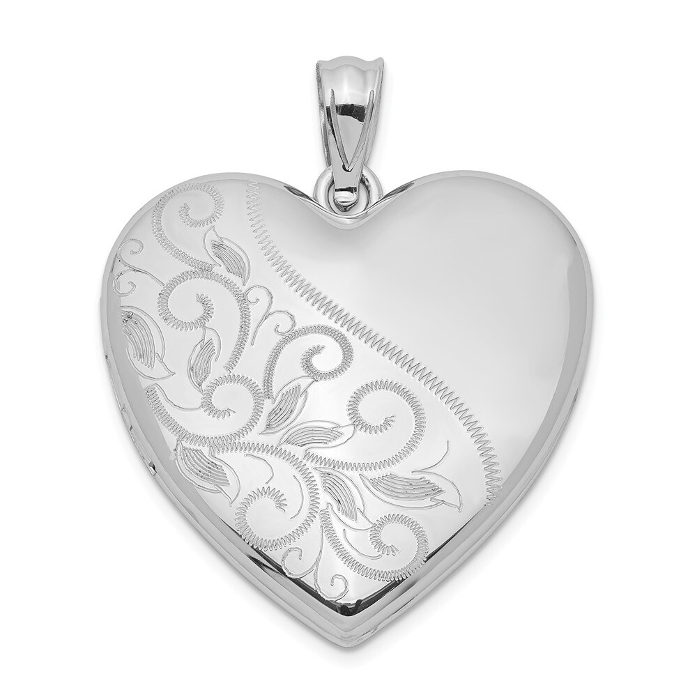 .925 Sterling Silver w// Gold Tone Foot Prints /& Sentiment 15mm Heart Locket