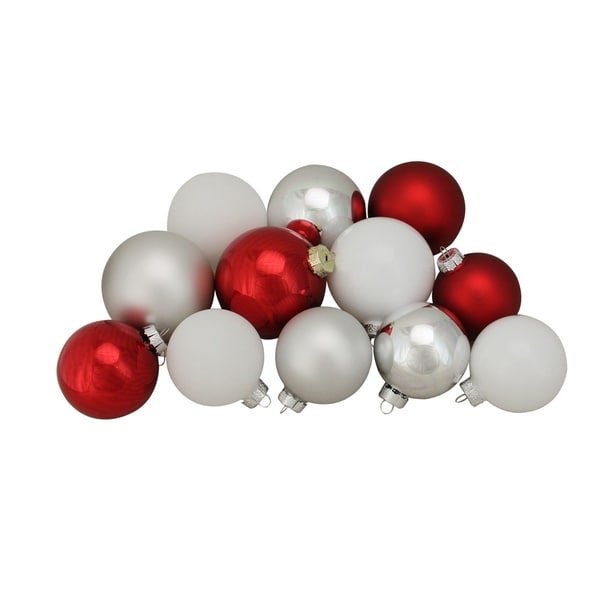 red and silver glass ornaments