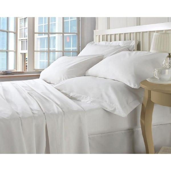 Shop Christopher Knight 400ct Cotton Sheet Set-Cal King -6 pc-White - On Sale - Free Shipping ...