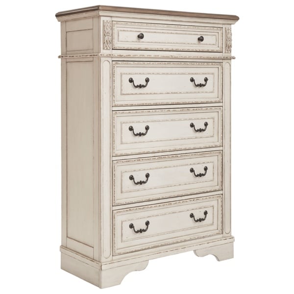Signature Design by Ashley Nettle Bank Off-white Wood Chest of Drawers