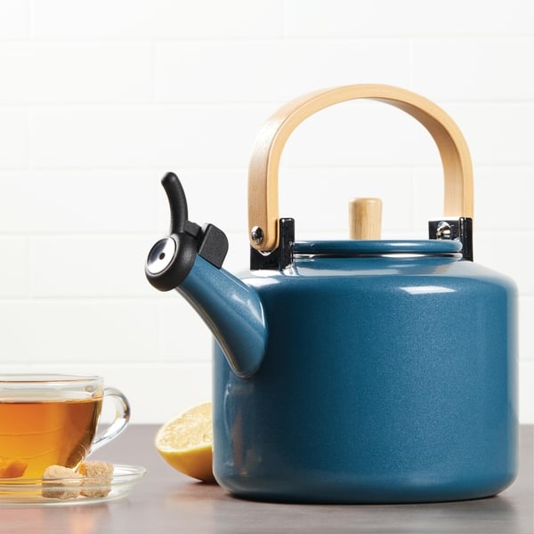 3.1 Quart Teal Whistling Tea Kettle for Stove Top, Food Grade Stainless  Steel