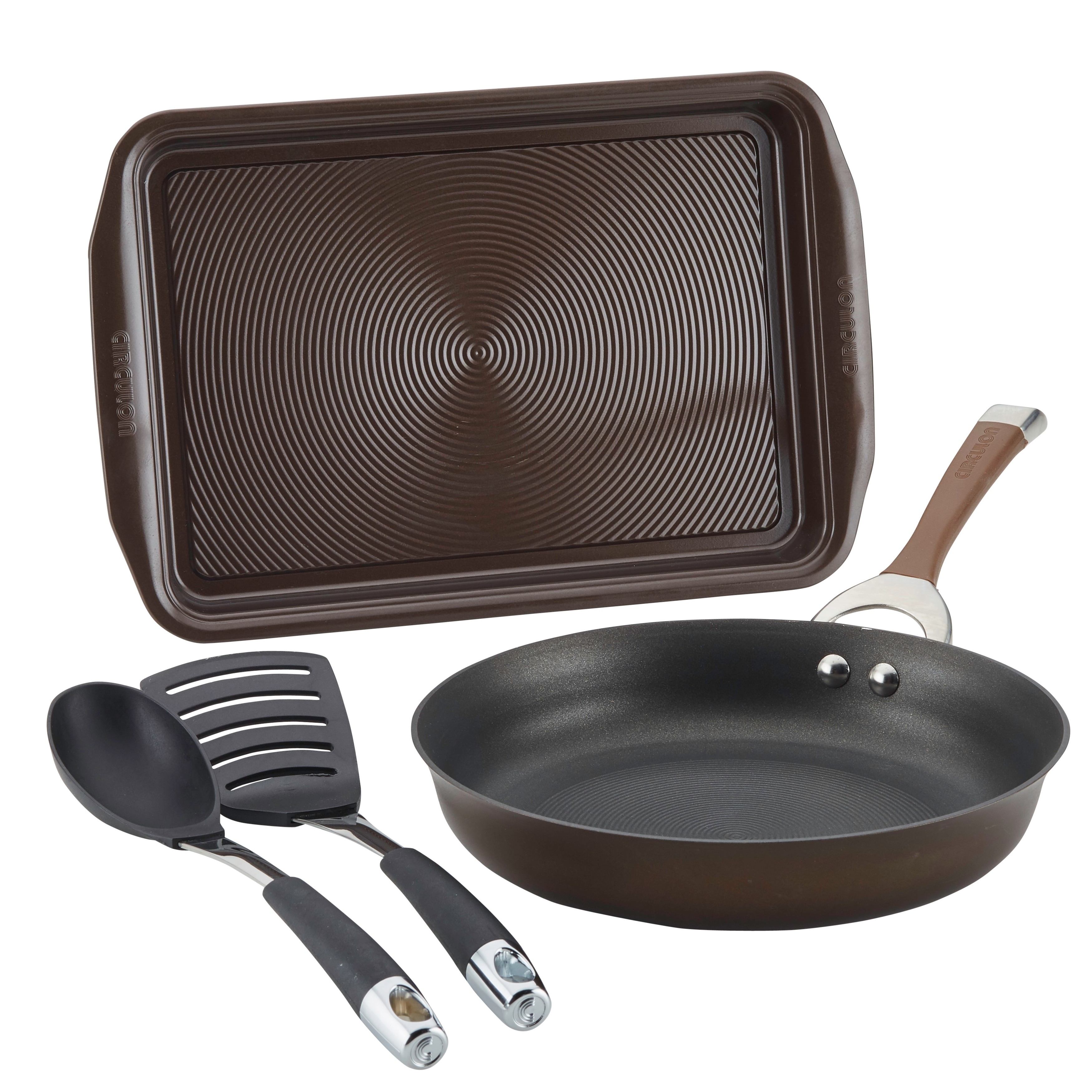 Circulon Symmetry Chocolate Hard-anodized Nonstick 11-piece Cookware Set  (As Is Item) - Bed Bath & Beyond - 31441456