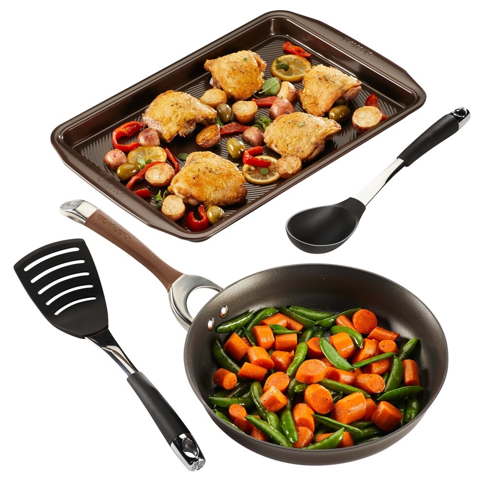 Circulon A1 Series ScratchDefense Straining Sauce Pan with Lid - Bed Bath &  Beyond - 37931750