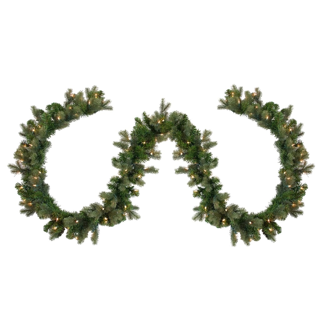 9' x 12" Pre-Lit Savannah Spruce Artificial Christmas Garland
