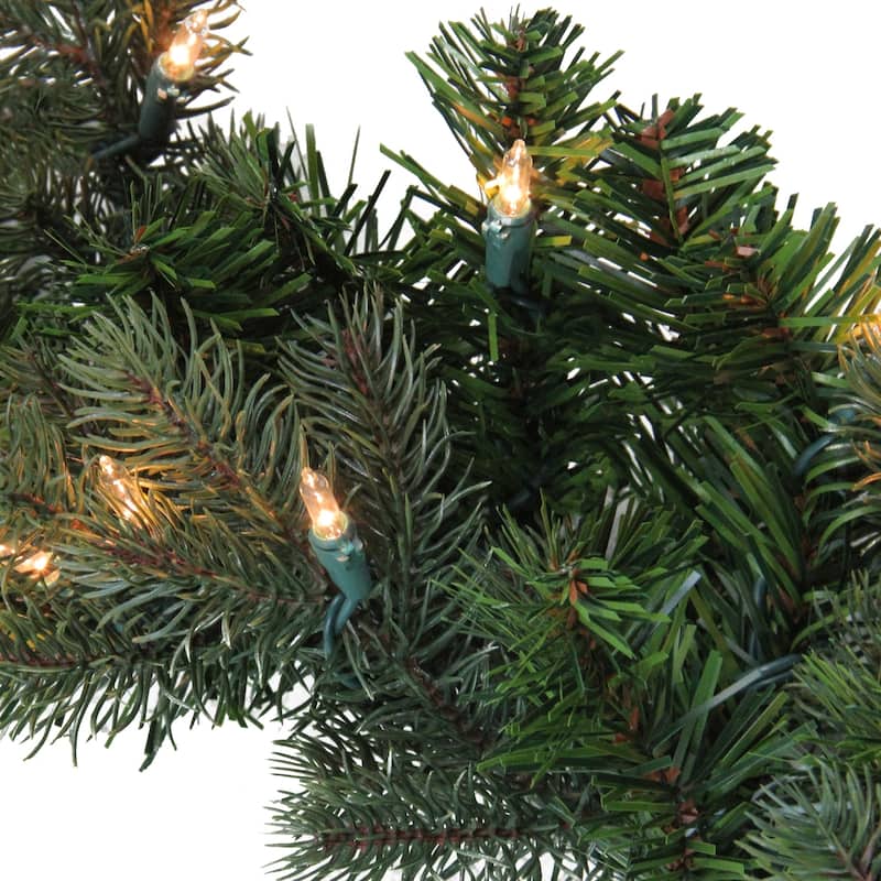 9' x 12" Pre-Lit Savannah Spruce Artificial Christmas Garland