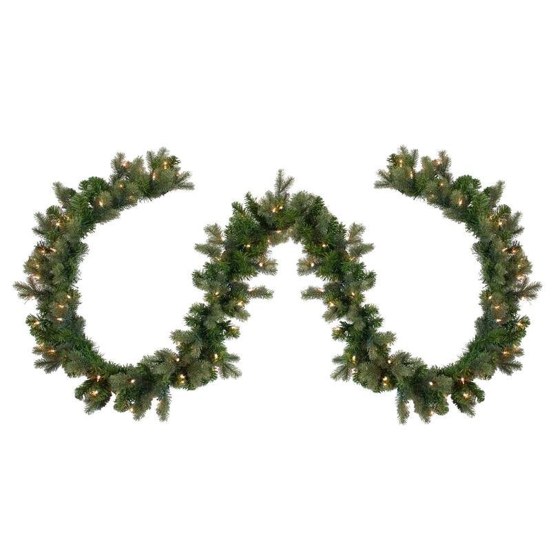 9' x 12" Pre-Lit Savannah Spruce Artificial Christmas Garland