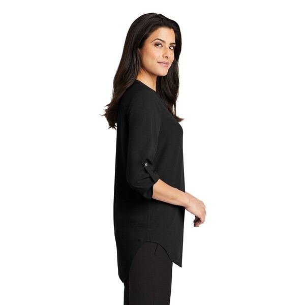 womens black tunic blouses