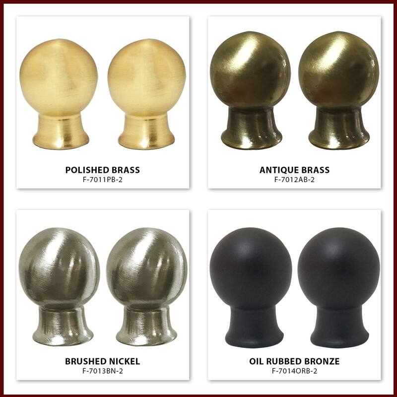 Royal Designs Top Rounded Cylindar Oil Rubbed Bronze Lamp Finial, Set