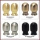preview thumbnail 6 of 6, Royal Designs Top Rounded Cylindar Brushed Nickel Lamp Finial, Set of 2