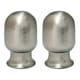 preview thumbnail 1 of 6, Royal Designs Top Rounded Cylindar Brushed Nickel Lamp Finial, Set of 2