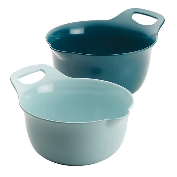 OXO Plastic Good Grips 3-Piece Mixing Bowl Set with Red/Green/Blue Handles
