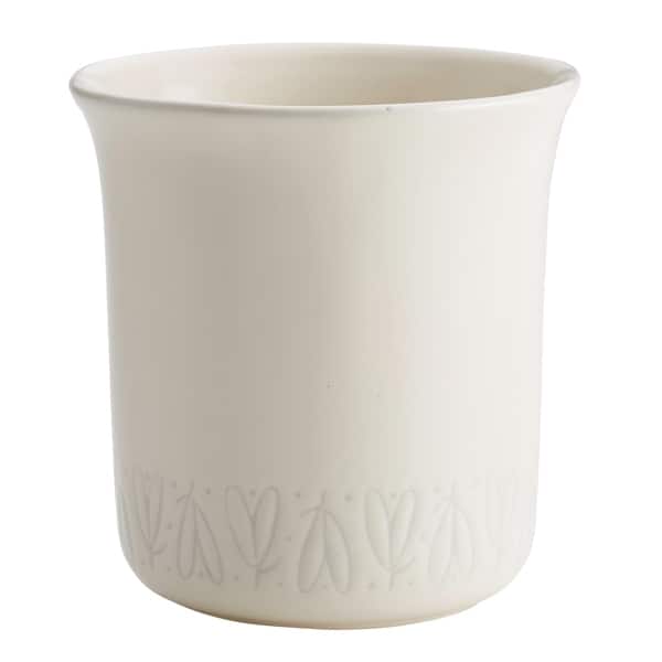 Ayesha Collection Ceramic Tool Crock, French Vanilla Bed Bath