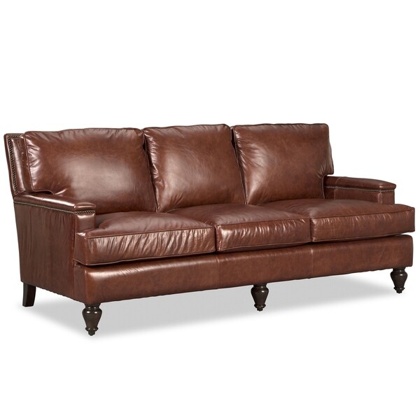 Oakland Brown Leather Sofa