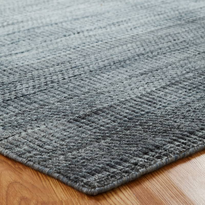 Porch & Den Dekorte Tonal Blues Striated Area Rug