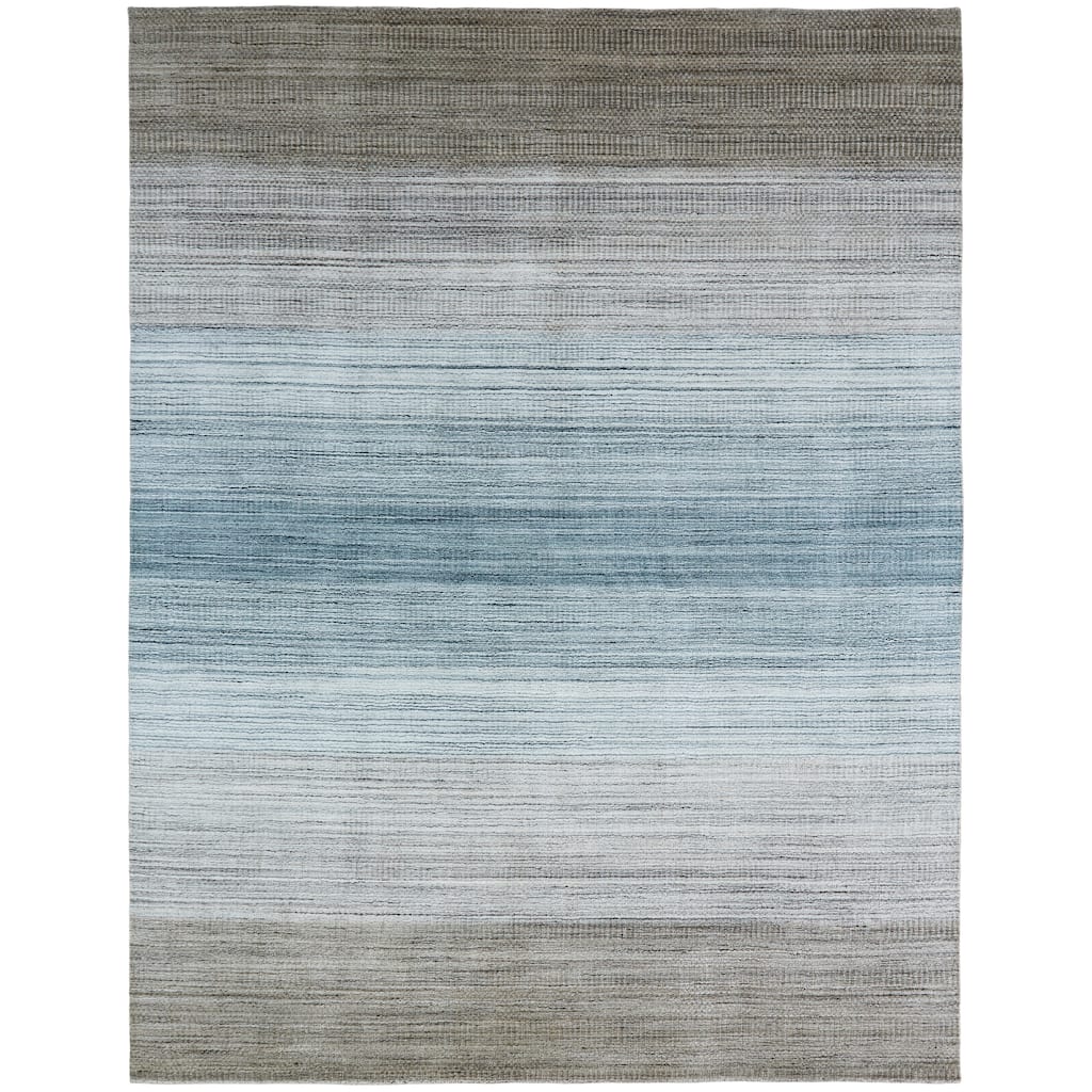 Porch & Den Dekorte Blue and Brown Striated Area Rug