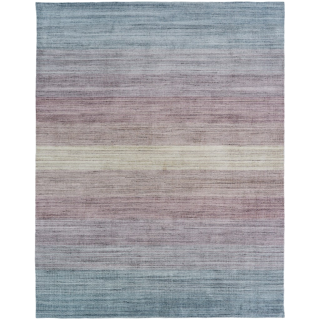 Porch & Den Dekorte Blue and Pink Striated Area Rug