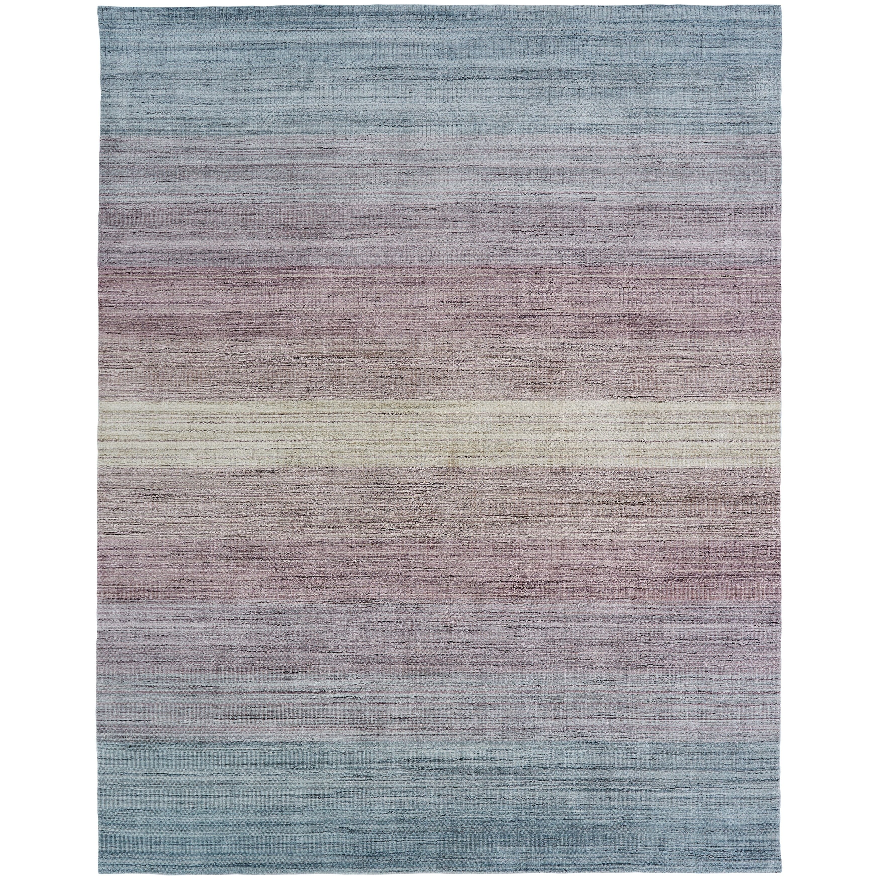 Porch & Den Dekorte Blue and Pink Striated Area Rug