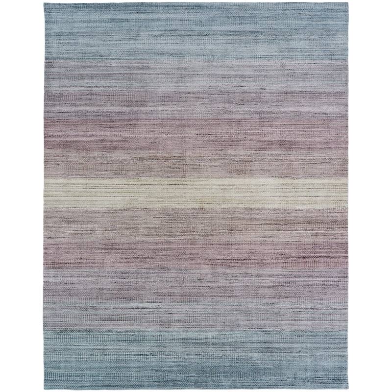 Porch & Den Dekorte Blue and Pink Striated Area Rug