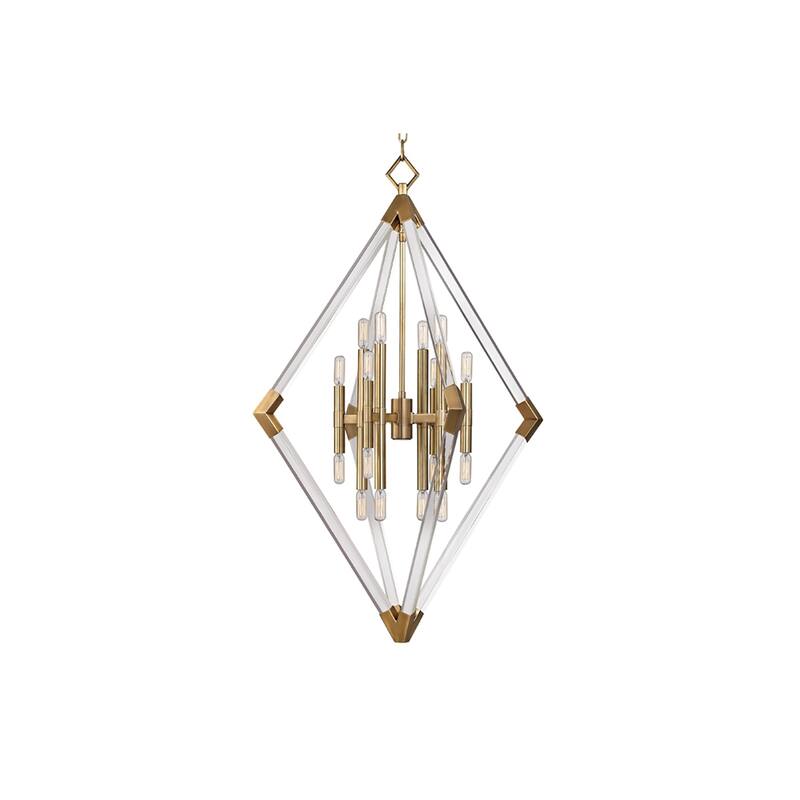 Hudson Valley Lyons 16-light Aged Brass Pendant
