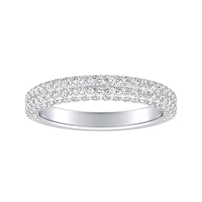 Auriya 18k Gold 3/4ct TDW Diamond Studded Wedding Band