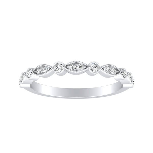 Auriya Dainty 1/10ctw Diamond Anniversary Wedding Band Platinum