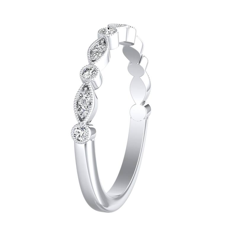 Auriya Dainty 1/10ctw Diamond Anniversary Wedding Band Platinum