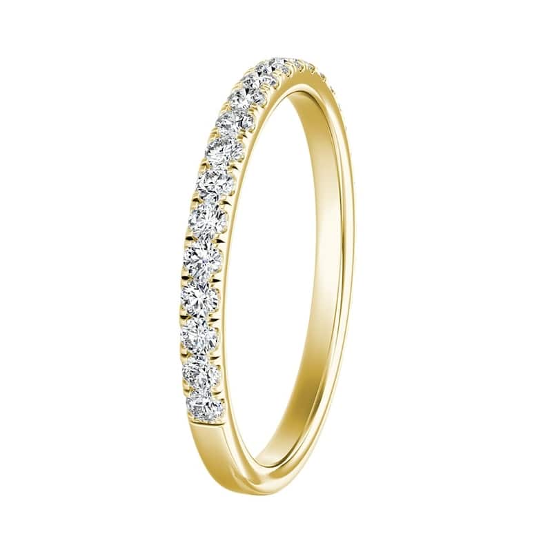 Auriya 1/3ctw Stackable Diamond Wedding Band 14k Gold