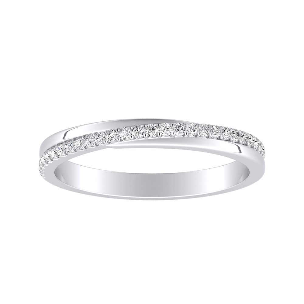 Auriya 1/8ctw Round Diamond Wedding Band Platinum