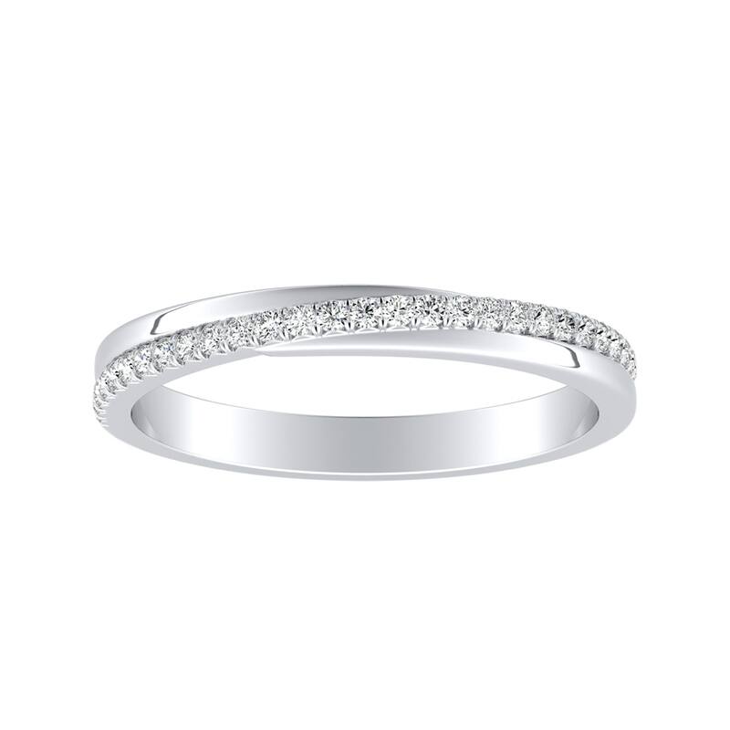 Auriya 1/8ctw Round Diamond Wedding Band Platinum