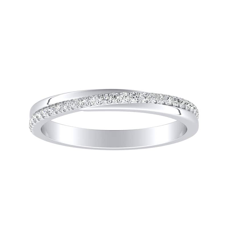 Auriya 1/8ctw Round Diamond Wedding Band 18k Gold
