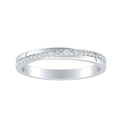 Auriya 1/8ctw Round Diamond Wedding Band 18k Gold