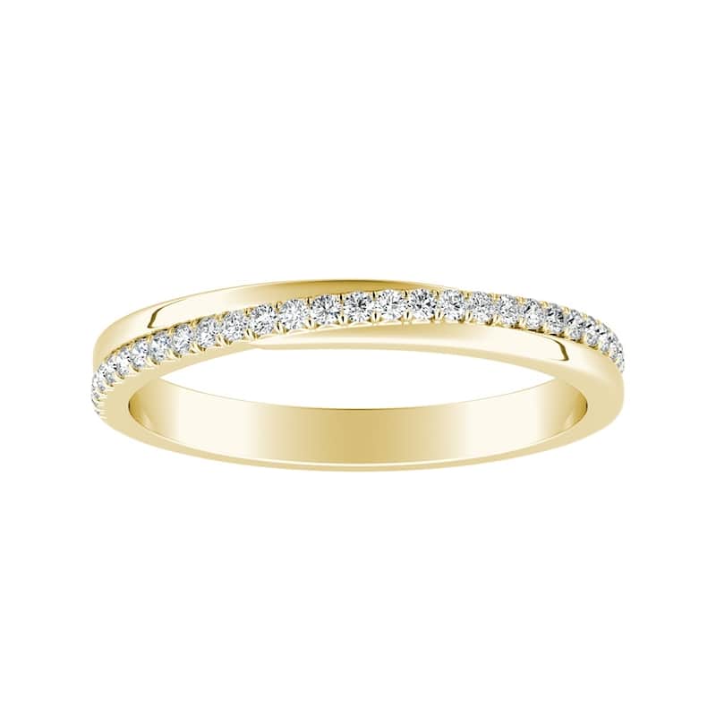Auriya 1/8ctw Round Diamond Wedding Band 18k Gold