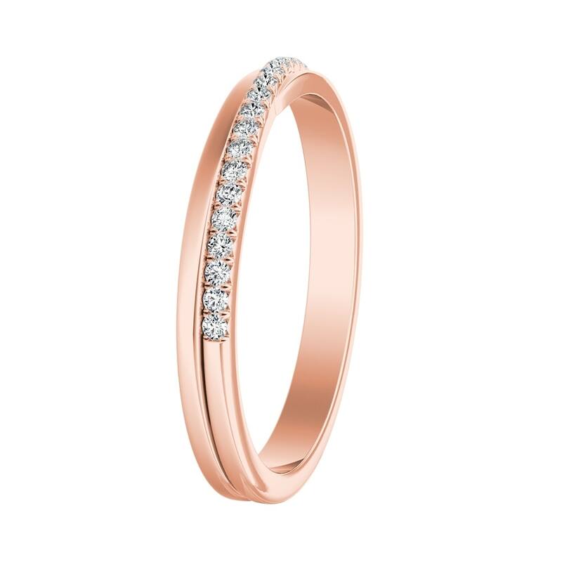 Auriya 1/8ctw Round Diamond Wedding Band 14k Gold