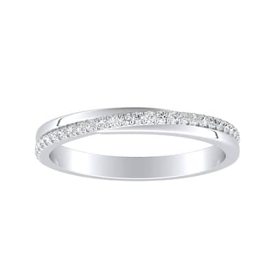 Auriya 1/8ctw Round Diamond Wedding Band 14k Gold