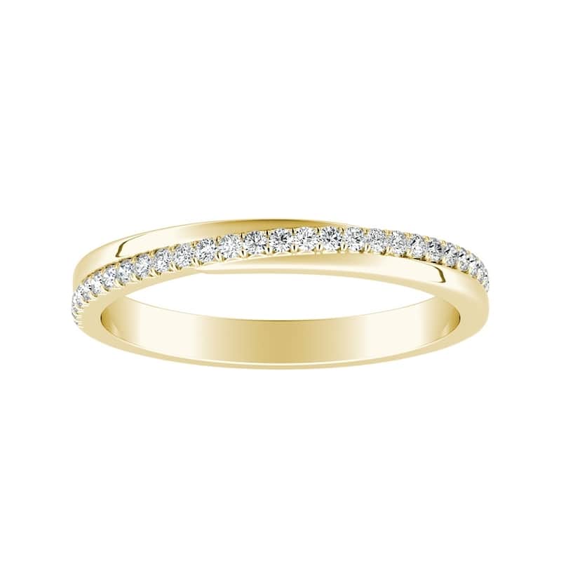 Auriya 1/8ctw Round Diamond Wedding Band 14k Gold