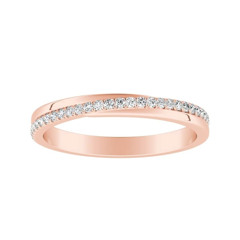 Auriya 1/8ctw Round Diamond Wedding Band 14k Gold