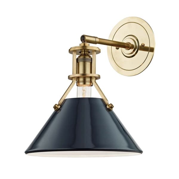 Pelham 1 Light 8 inch Aged Brass Wall Sconce Wall Light