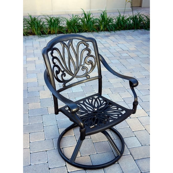 Shop Elisabeth Patio Swivel Rocker Dining Chair With Cushion Set