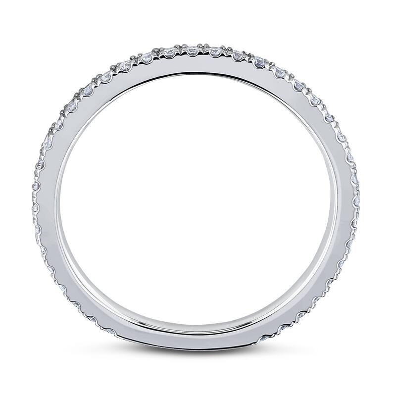 Annello by Kobelli 14k Gold 1/4ct TDW Semi-Eternity Diamond Classic Women's Wedding Band