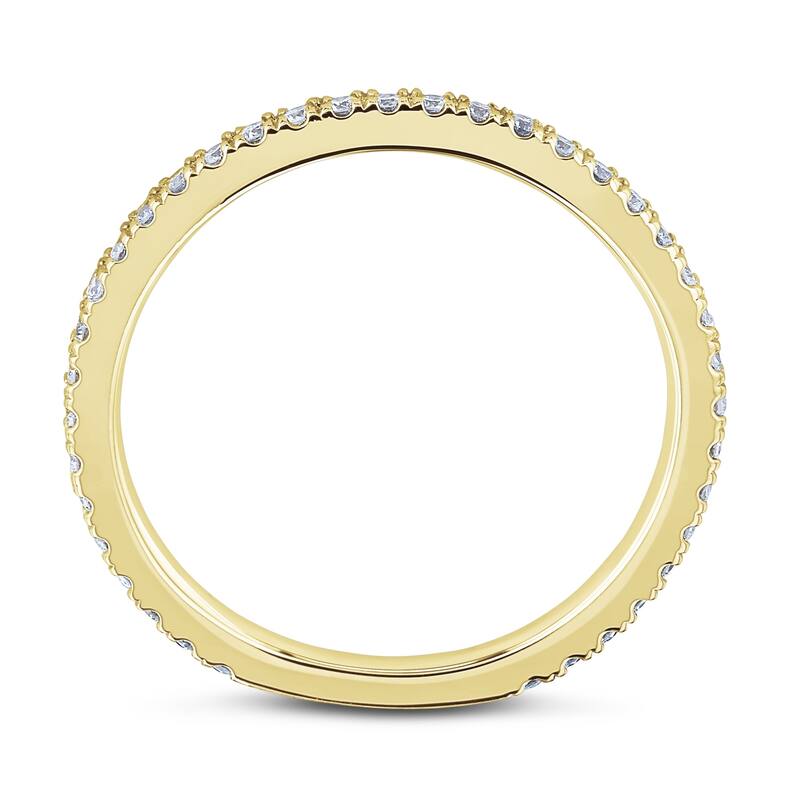 Annello by Kobelli 14k Gold 1/4ct TDW Semi-Eternity Diamond Classic Women's Wedding Band