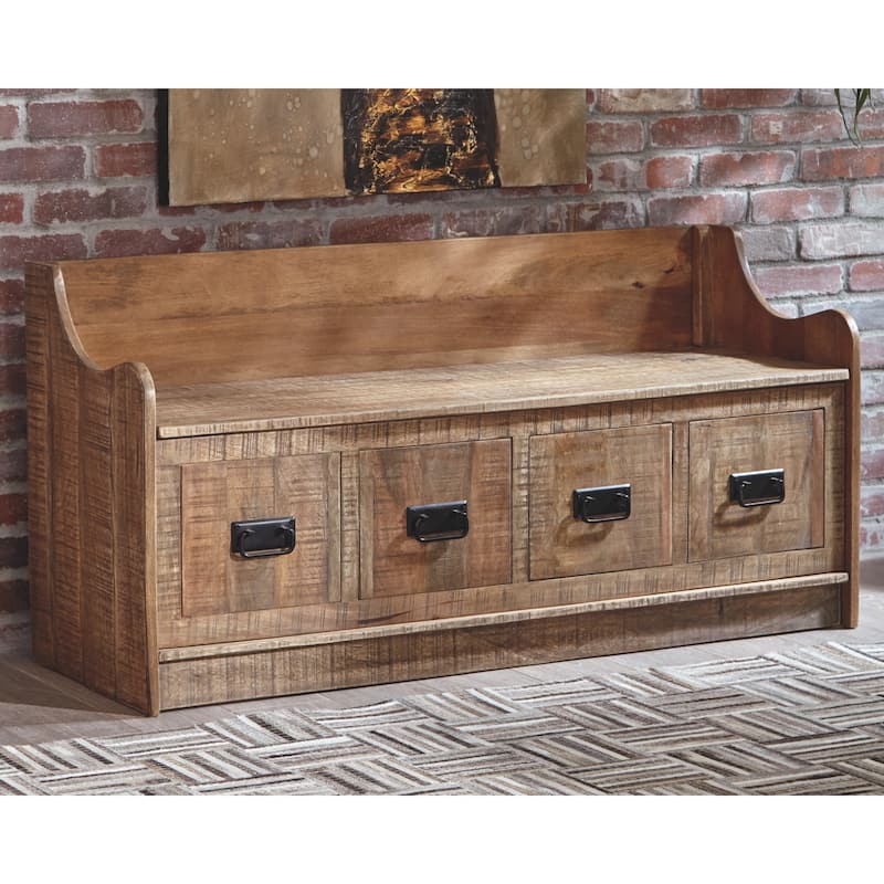 Garrettville Storage Bench - 48.38" W x 17.13" D x 23.88" H