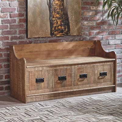 Garrettville Storage Bench - 48.38" W x 17.13" D x 23.88" H