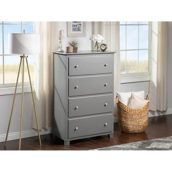 Shop Atlantic 4 Drawer 48 Inch Chest Grey Free Shipping Today