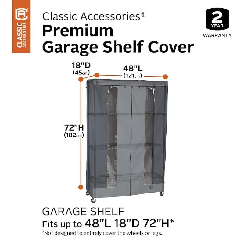 Classic Accessories Premium Garage Shelf Cover - 48"W x 18"D x 72"H