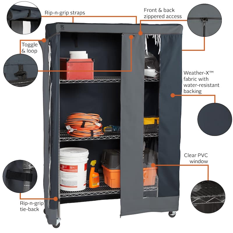 Classic Accessories Premium Garage Shelf Cover - 48"W x 18"D x 72"H