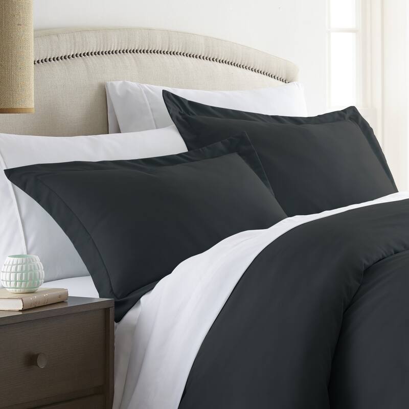 Soft Essentials Premium Ultra Soft 2 Piece Pillow Sham Set - Black - King