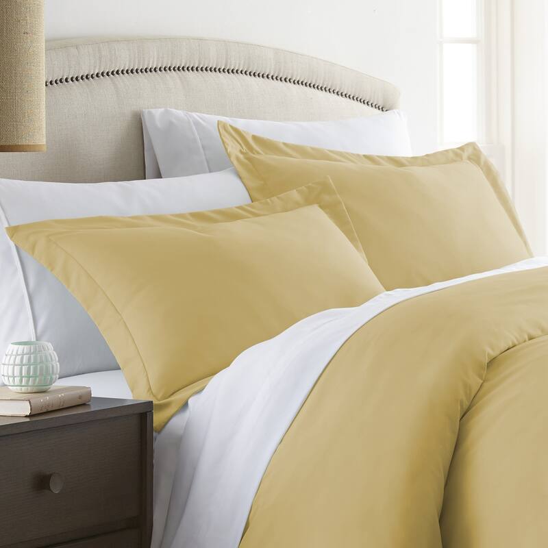 Soft Essentials Premium Ultra Soft 2 Piece Pillow Sham Set - Gold - King