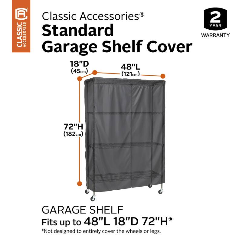 Classic Accessories Standard Garage Shelf Cover - 48"W x 18"D x 72"H