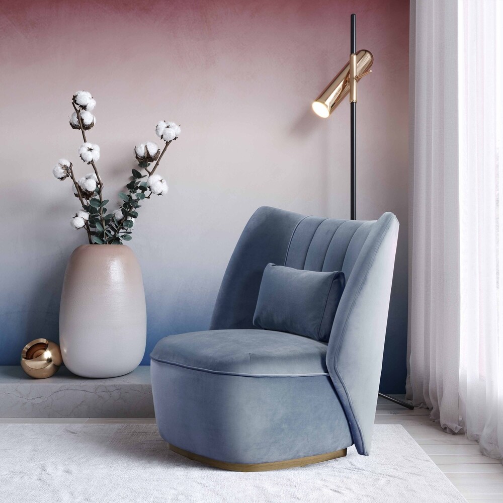 TOV Furniture Reiko Cascadia Blue Lounge Chair (Cascadia Blue)